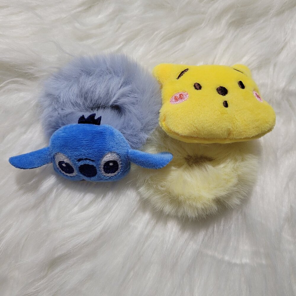 Disney Stitch & Winnie the Pooh Hair Scrunchies